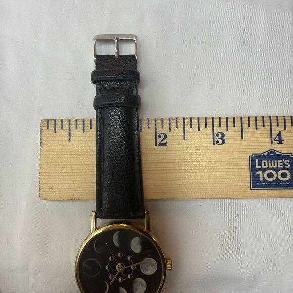 Hot Topic Black and Gold Blackheart Moon Phases Watch - Picture 4 of 8